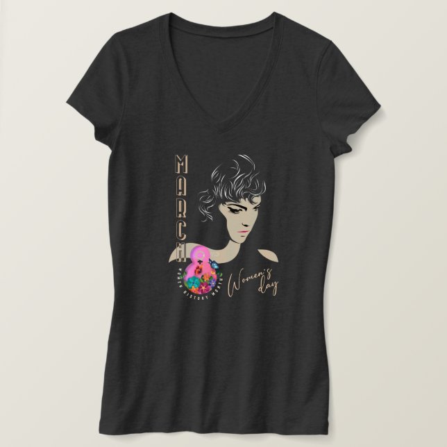International Women's Day | Women's Jersey V-Neck T-Shirt (Design Front)