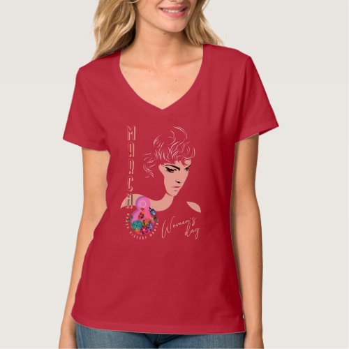 International Womens Day  Womens V_Neck T_Shirt