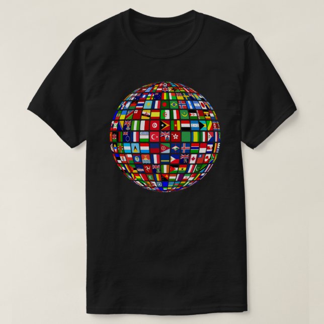 international world flags countries Sticker.png T-Shirt (Design Front)