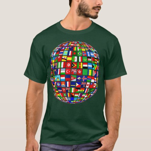 International World Flags  Flags World Map  T_Shirt