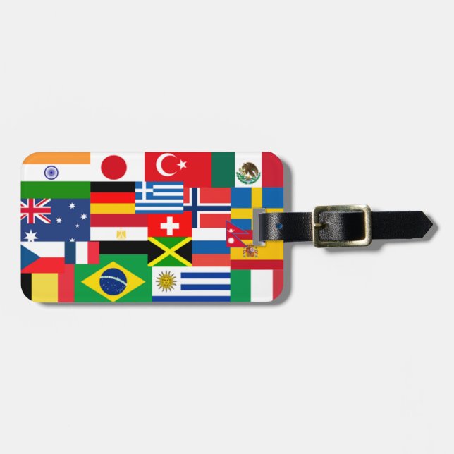International World Flags Luggage Tag (Front Horizontal)