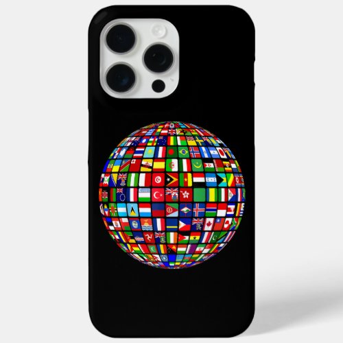 International World Flags T_shirt Flags World Map iPhone 15 Pro Max Case