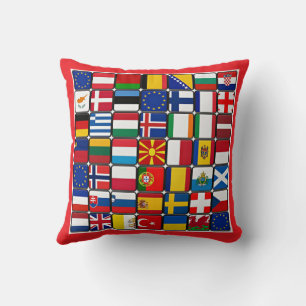 International World Flags Throw Pillow