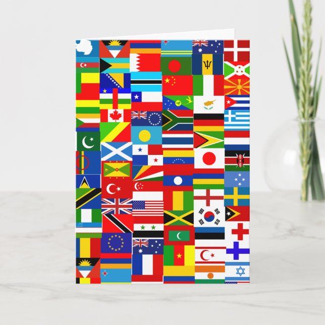 International World Wide Flag Collage Card (Front)