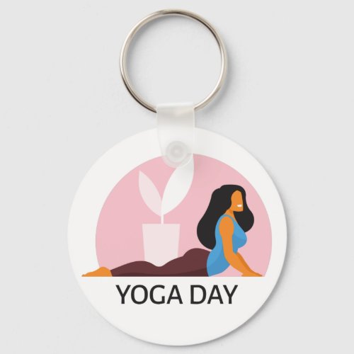 International yoga day keychain
