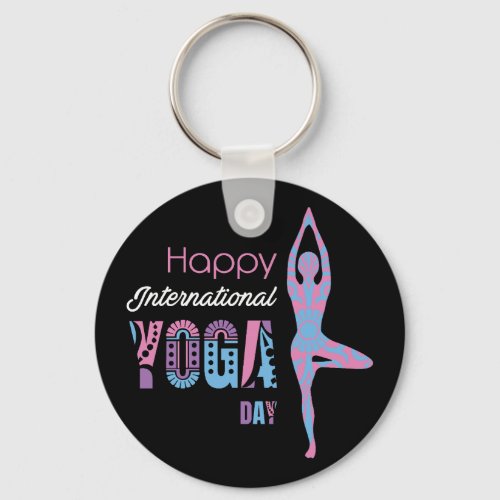 International Yoga Day Keychain