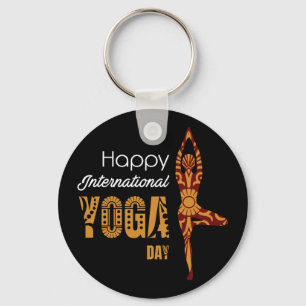 International Yoga Day Keychain