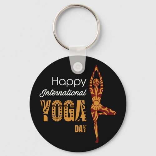 International Yoga Day Keychain