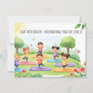 International Yoga Day Postcard