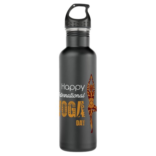International Yoga Day Stainless Steel Water Bottle