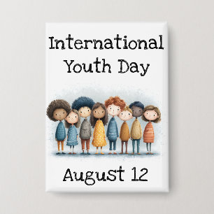 International Youth Day August 12 Button