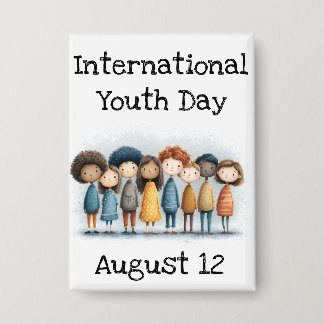 International Youth Day August 12 Button