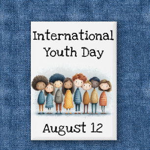International Youth Day August 12 Button