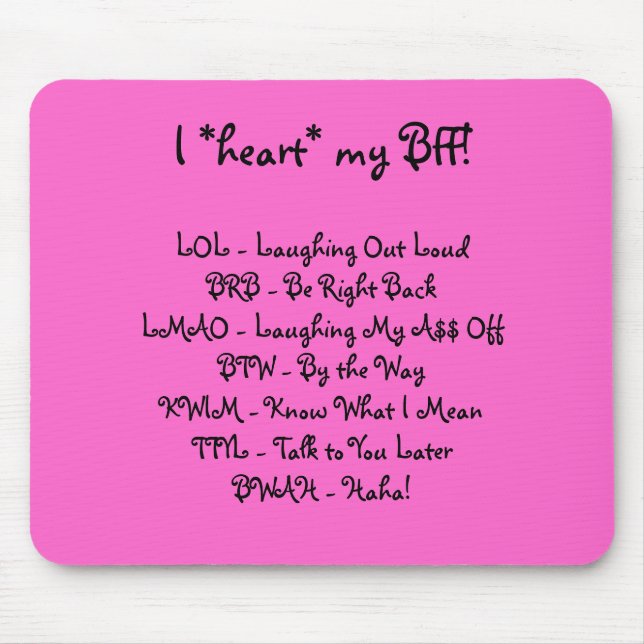 Interne Lingo - BFF Mouse Pad (Front)
