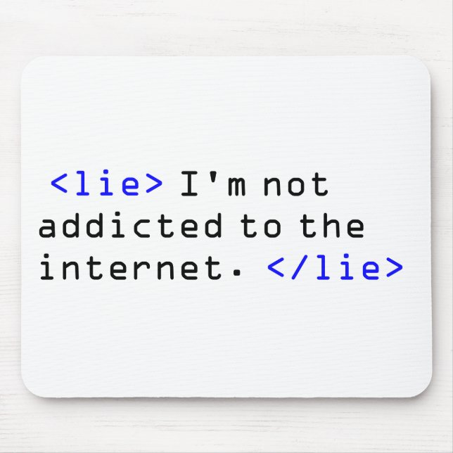 Internet Addiction Mouse Pad (Front)