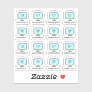 Internet Bill Due Date Reminder Wi-fi Bujo Planner Sticker