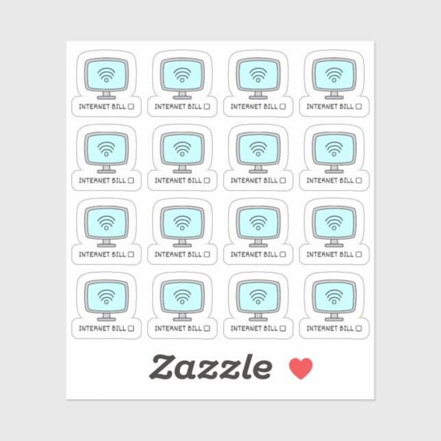 Internet Bill Due Date Reminder Wi-fi Bujo Planner Sticker (Sheet)