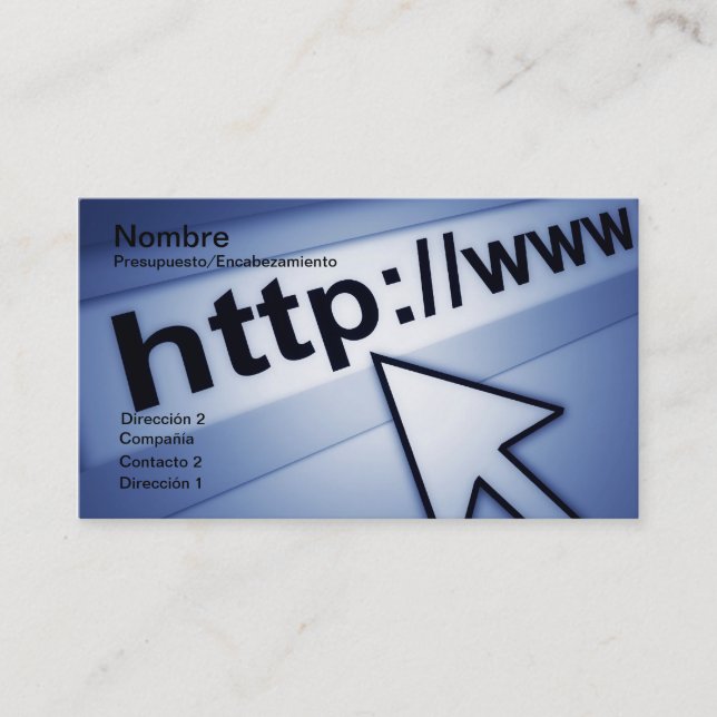 INTERNET BUSINESS CARD (Front)