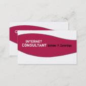 Internet Consultant Red Trendy Geometric  Modern Business Card (Front/Back)