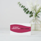 Internet Consultant Red Trendy Geometric  Modern Business Card (Standing Front)