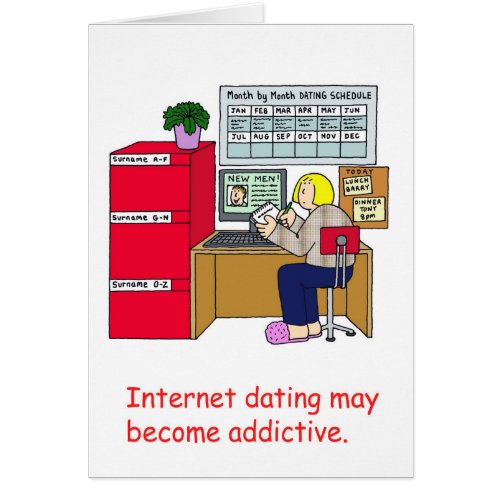 Internet Dating Addiction Cartoon For Her