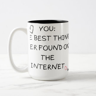 Internet Dating Gift, Online Dating, Online Two-Tone Coffee Mug