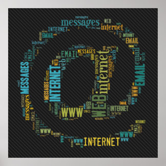 Internet Email Typed Text Symbol | Geek poster