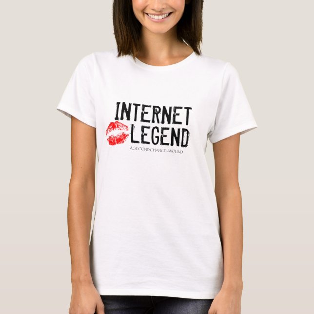 INTERNET LEGEND, LIPS RED WOMANS SHIRT (Front)