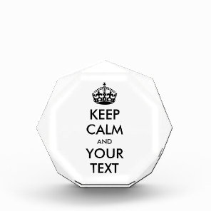 Internet meme KEEP CALM and YOUR TEXT black color Award