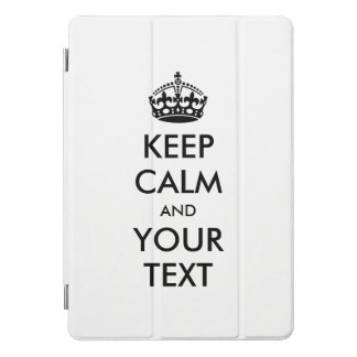 Internet meme KEEP CALM and YOUR TEXT black color iPad Pro Cover