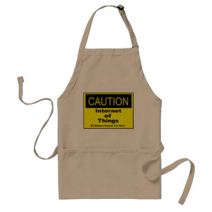 Internet of Things IoT Caution Warning Sign Adult Apron