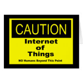 Internet of Things IoT Caution Warning Sign Cards (Front Horizontal)