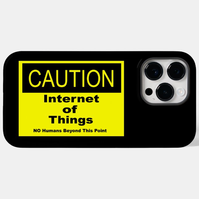 Internet of Things IoT Caution Warning Sign Case-Mate iPhone Case (Back (Horizontal))