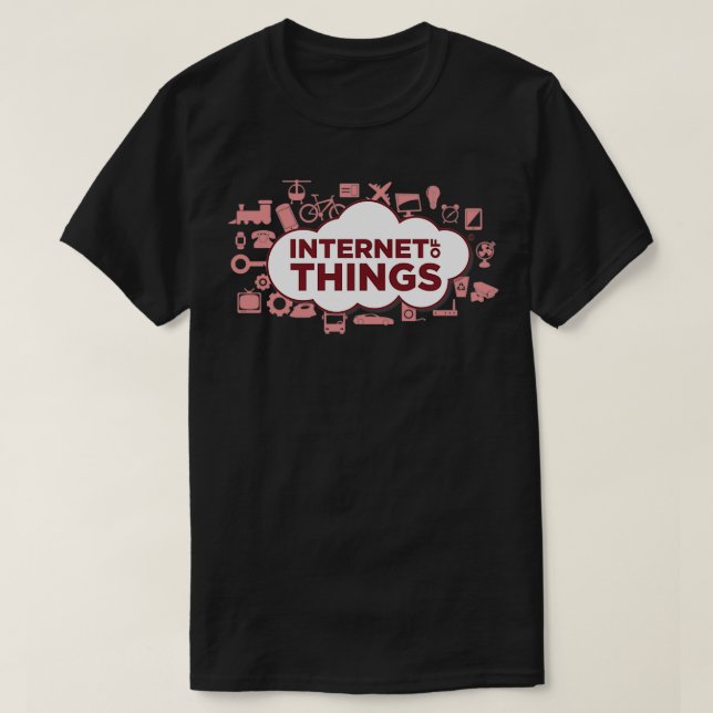 Internet of Things IoT Smart City AI ML LTEM 5G Bl T-Shirt (Design Front)