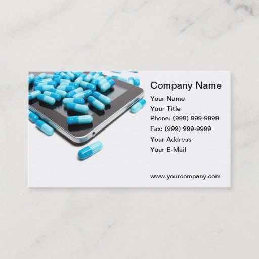Customizable Internet pharmacy business card template