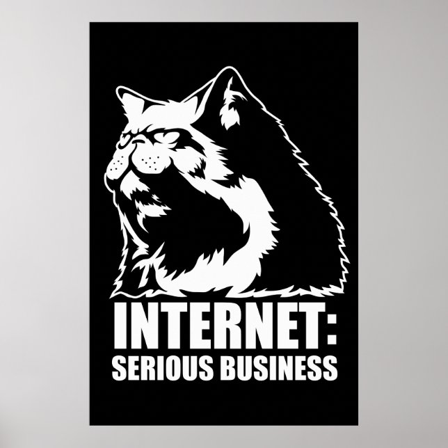 Internet: Serious Business (lolcat funny tshirt) Poster (Front)