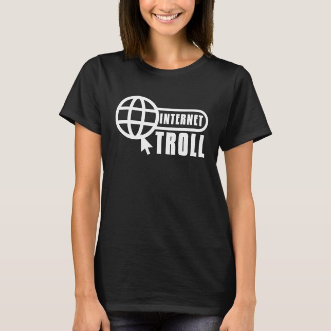 Internet Troll Commenting Nerd Troll T-Shirt (Front)