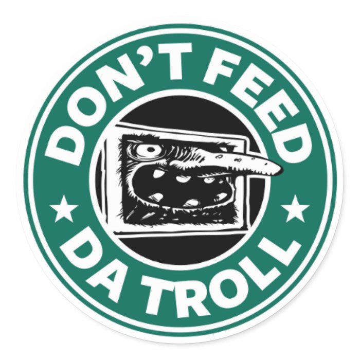 Internet Troll Round Small Sticker