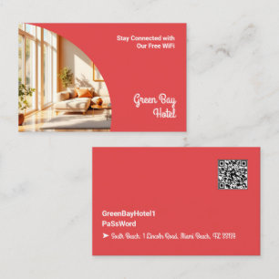 Internet Wifi Password Guest Business Card