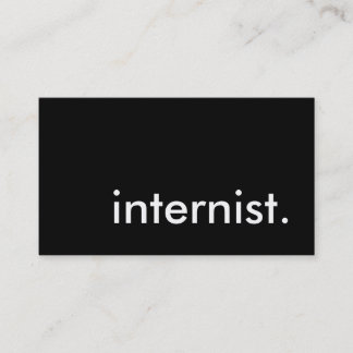 internist. business card