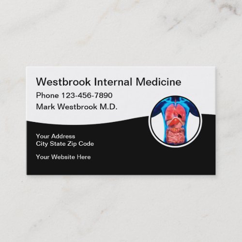 Internist Medical Business Cards