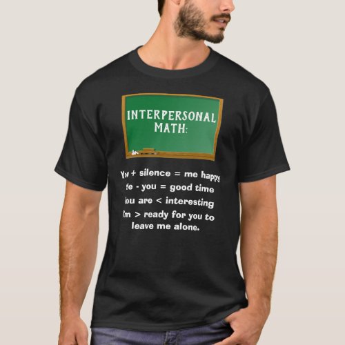 Interpersonal math mens black T_Shirt