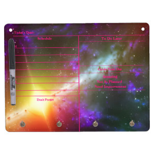 Interplanetary Style To-Do Dry Erase Board