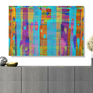 Interplay, Colorful Abstract Painting Faux Canvas Print
