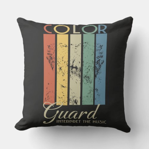 Interpret the Music Color Guard Throw Pillow