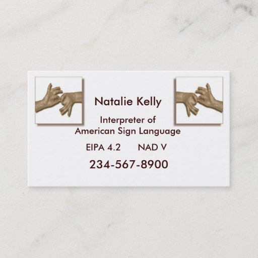Customizable Interpreter Business Card-3