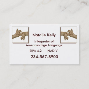 Interpreter Business Card-3 Card
