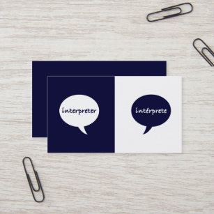 Interpreter English - Spanish Business Card