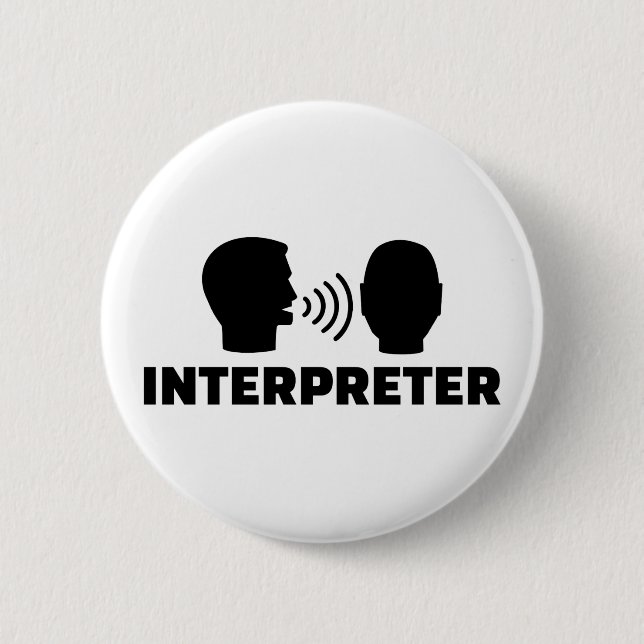 Interpreter Pinback Button (Front)