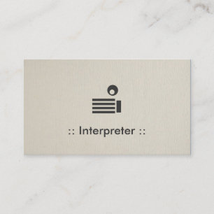 Interpreter Simple Elegant Professional Business Card